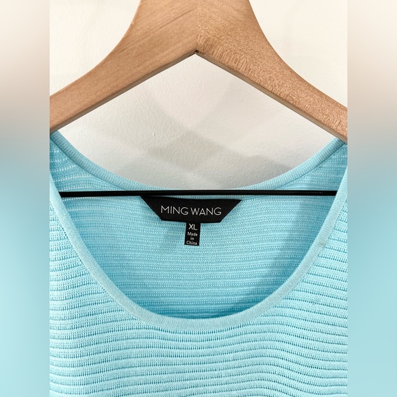 Ming Wang Ribbed Sweater Tank Blue Size XL - Picture 5 of 6